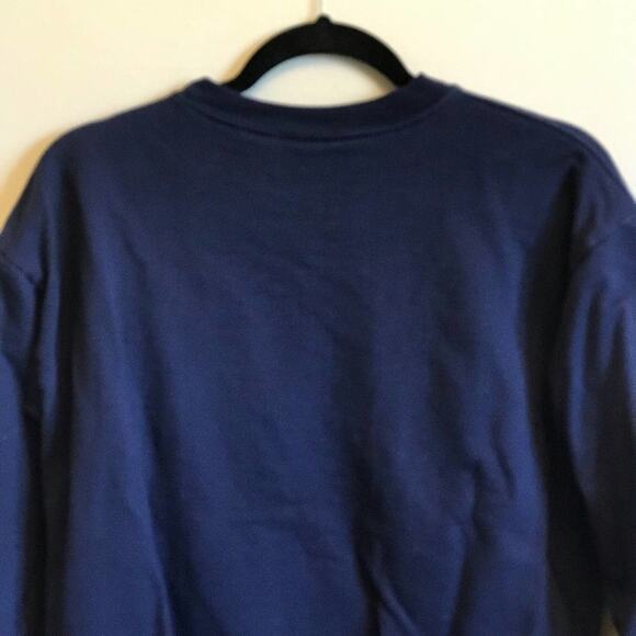 Basic Editions M sweater navy blue Christmas teddy bear Vintage 90s - Picture 6 of 7